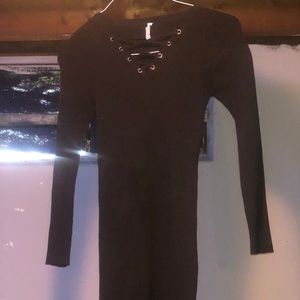 Long sleeve tight fitted dress